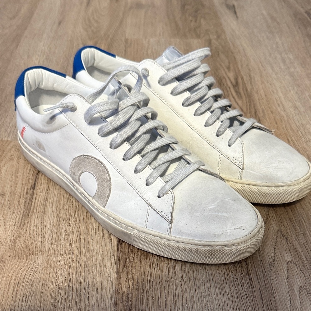 Oliver Cabell White and Blue Sneakers